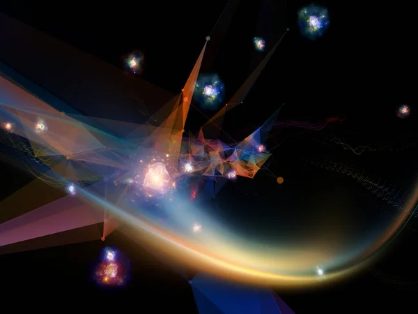Luzes Abstratas Elementos Espaço Sobre Tema Ciência Educação — Fotografia de Stock