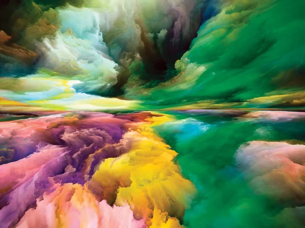 Vida Después Muerte Colores Serie Paisajes Mente Composición Pintura Brillante —  Fotos de Stock