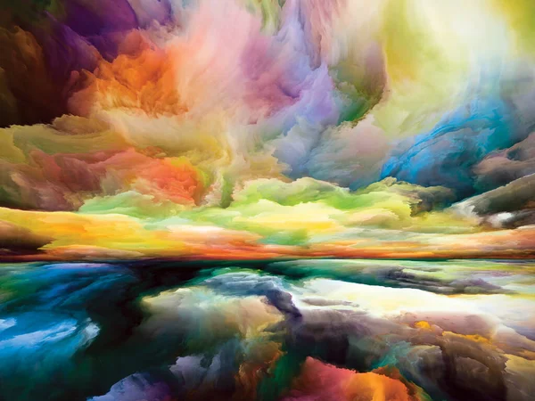 Tierra Interior Seeing Never World Series Composición Gráfica Colores Texturas — Foto de Stock