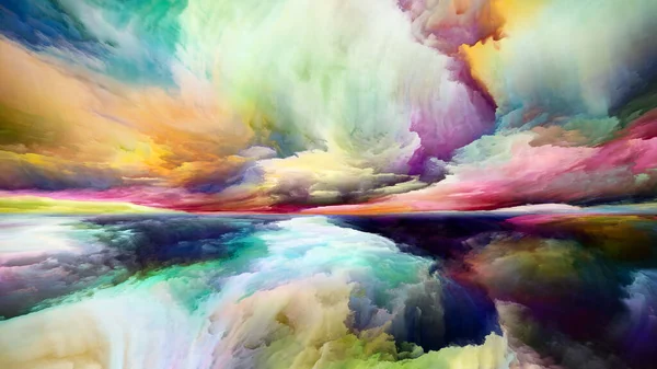 Gespenstische Landschaft Seeing Never World Serie Anordnung Von Farben Texturen — Stockfoto