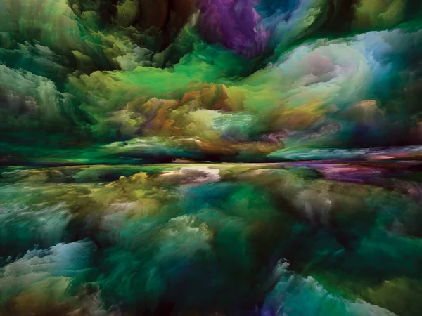 Gradyan Peyzaj Color Dreams Serisi Dünya Hayal Gücü Şiir Sanat — Stok fotoğraf