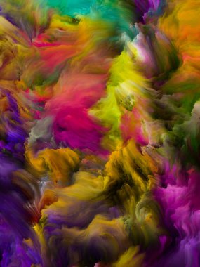 Renkli girdap serisi. Yaşam, yaratıcılık ve sanat projeleri için sıvı boyanın tuval üzerinde renkli hareketinin arkaplanı