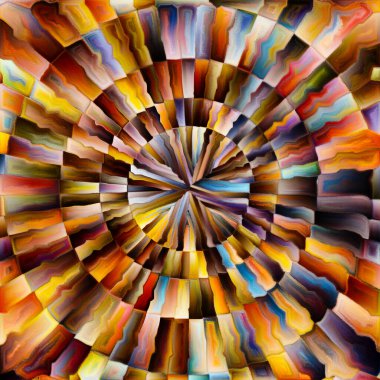 Radiant Circle serisi. Enerji, maneviyat ve sanat konularında parlak ve renkli radyal tasarım