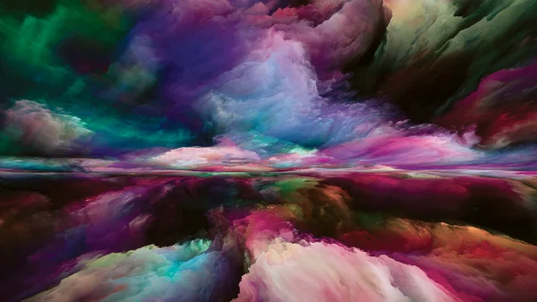 Misterio Del Paisaje Serie Sueños Color Fondo Pintura Texturas Nubes —  Fotos de Stock