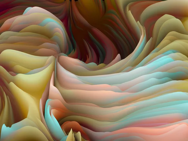 Геометрия Хаоса Dimensional Wave Series Отклонение Цветовой Текстуры Рендеринг Случайной — стоковое фото