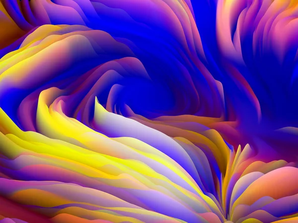 Superficie Caótica Serie Dimensional Wave Abstracción Artística Swirling Color Texture — Foto de Stock