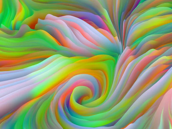 混沌とした表面 次元波シリーズ 渦巻く色彩テクスチャの芸術的抽象化 アート 創造性 デザインをテーマにしたランダムな乱流の3Dレンダリング — ストック写真