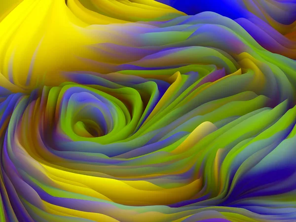 Kaotisk Yta Dimensionell Vågserie Konstnärlig Abstraktion Swirling Color Texture Rendering — Stockfoto