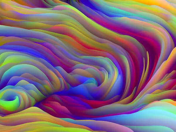 Matemáticas Táctiles Serie Dimensional Wave Fondo Compuesto Por Swirling Color —  Fotos de Stock