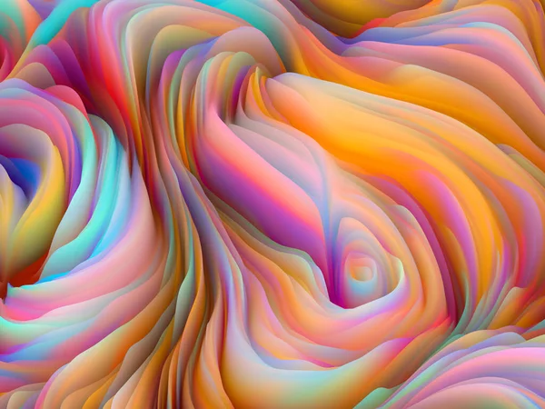 Dokunsal Matematik Boyutsal Dalga Serisi Arkaplan Kıvrımlı Renk Dokusundan Oluşmuştur — Stok fotoğraf