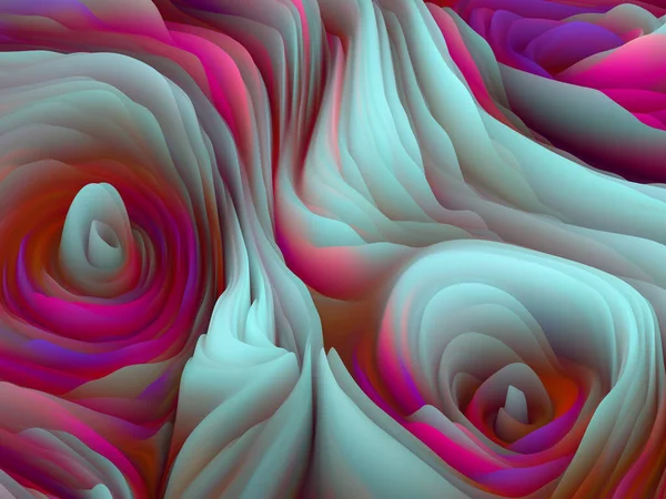 Тактильная Математика Dimensional Wave Series Задняя Компоновка Цветовой Текстуры Рендеринг — стоковое фото