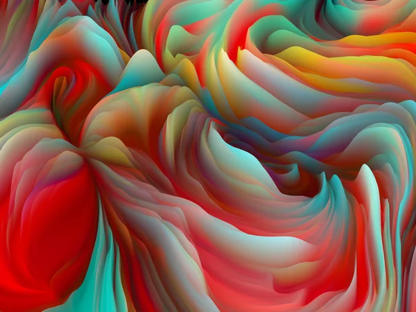 Matemáticas Táctiles Serie Dimensional Wave Fondo Compuesto Por Swirling Color — Foto de Stock