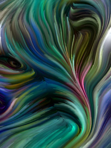 Color Swirl Serie Graphische Zusammensetzung Der Bunten Bewegung Der Spektralfasern — Stockfoto