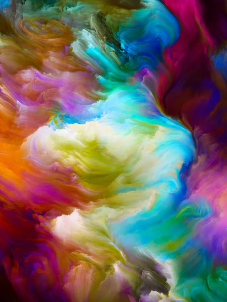 Color Swirl Series Background Composition Colorful Motion Liquid Paint Canvas — Stock Photo, Image