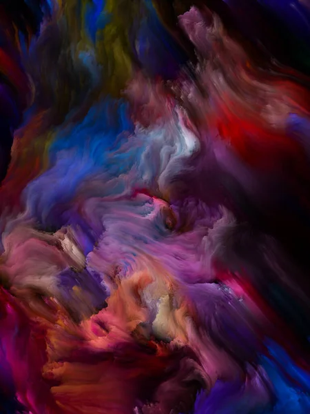 Série Color Swirl Arrangement Abstrait Mouvement Coloré Peinture Liquide Sur — Photo