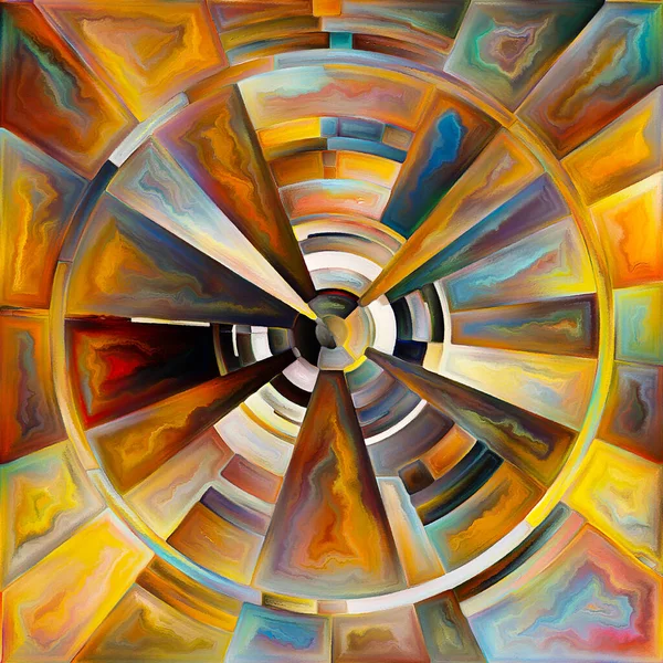 Série Zářivých Kruhů Jasný Abstraktní Radiální Design Téma Energie Spirituality — Stock fotografie