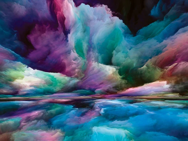 Terra Espectral Série Sonhos Cor Arranjo Abstrato Pintura Texturas Nuvens — Fotografia de Stock