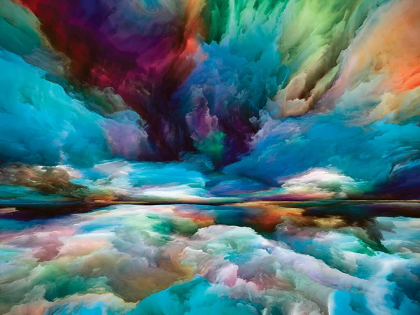 Krajina Ráje Série Color Dreams Grafická Kompozice Barev Textur Gradientních — Stock fotografie