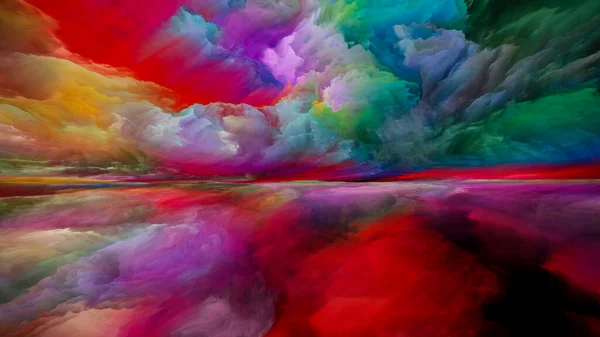 구름의 스펙트럼 초현실적 해돋이의 디자인 상상력 창조성 미술에 — 스톡 사진