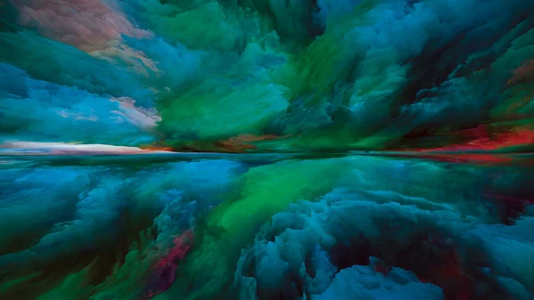 死後の雲 現実逃避シリーズ 風景画 想像力 創造性と芸術上のプロジェクトで使用するためのシュールな日の出の色とテクスチャの背景 — ストック写真