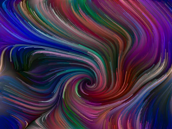 Color Swirl Serie Bild Der Bunten Bewegung Spektraler Fasern Konzeptioneller — Stockfoto