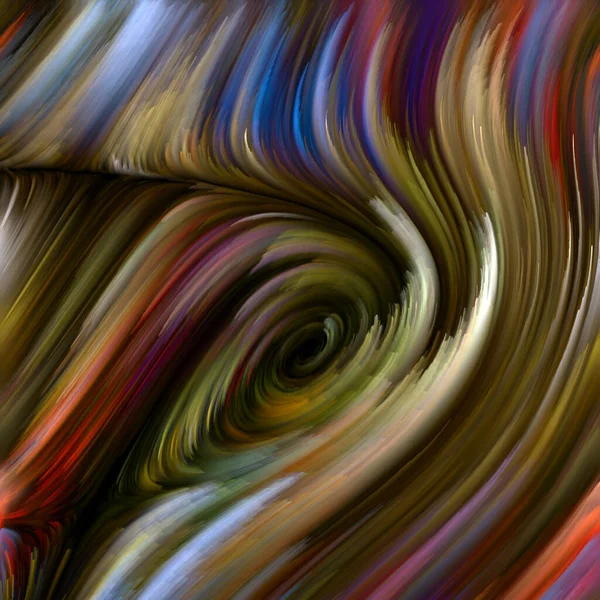 Kleur Swirl Serie Visueel Aangename Compositie Van Kleurrijke Beweging Van — Stockfoto