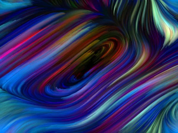 Σειρά Χρωμάτων Στροβιλισμού Αφηρημένη Σχεδίαση Από Πολύχρωμη Κίνηση Φασματικών Ινών — Φωτογραφία Αρχείου