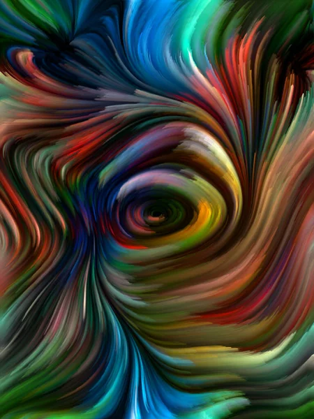 Color Swirl Series Design Composed Colorful Motion Spectral Fibers Subject — Stock Photo, Image