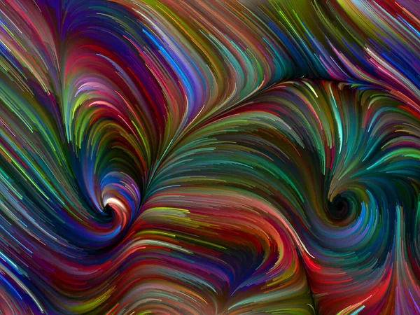 Color Swirl Series Artistic Abstraction Composed Colorful Motion Spectral Fibers — Stock Photo, Image