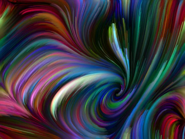 Color Swirl Serie Graphische Zusammensetzung Der Bunten Bewegung Spektraler Fasern — Stockfoto
