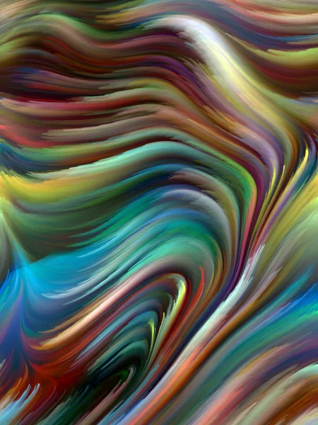 Seria Color Swirl Graficzna Kompozycja Barwnego Ruchu Włókien Spektralnych Związanych — Zdjęcie stockowe