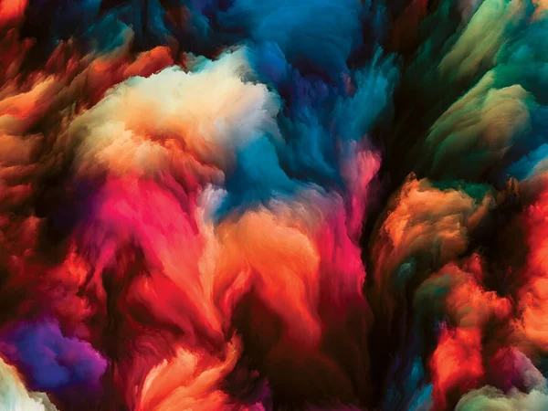 Серия Color Swirl Изображение Красочного Движения Жидкой Краски Холсте Концептуальном — стоковое фото