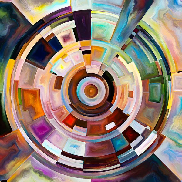 Seria Cercul Rugăciunii Compoziția Discului Razelor Arcurilor Culoare Radiantă Textura — Fotografie, imagine de stoc