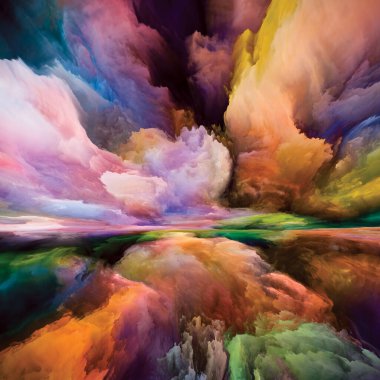 Gökkuşağı manzarası. 