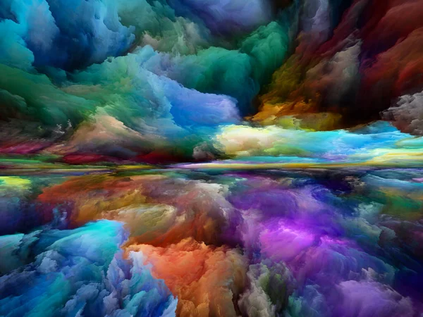 Paesaggio Spettrale Vedendo Mai Serie Del Mondo Scenografia Colori Texture — Foto Stock
