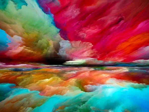 스펙트럼 초현실적 석양의 상상력 창조성 예술의 주제를 텍스처의 — 스톡 사진