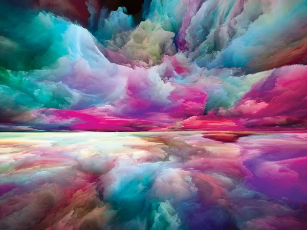 Rainbow Landscape Color Dreams Series Backdrop Composed Paint Textures Gradient — Stock Photo, Image