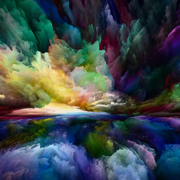 Paesaggio Spettrale Vedendo Mai Serie Del Mondo Disposizione Colori Texture — Foto Stock
