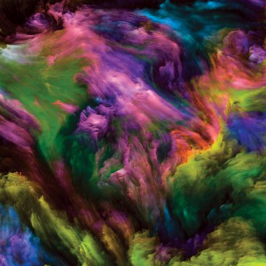 Renkli girdap serisi. Yaşam, yaratıcılık ve sanat konuları için tuvalin üzerindeki sıvı boyanın renkli hareketinin bileşimi