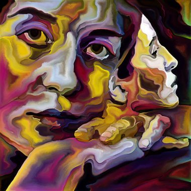 Inner Argument serisi. Ego, insan zihni, mistisizm, psikoloji, iç dünya, yaratıcılık, kendini ifade ve sanat konularındaki kadın yüzleri.