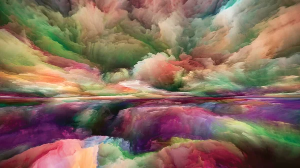 Rainbow Landscape Vidět Seriál Nikdy Svět Design Složený Barev Textur — Stock fotografie