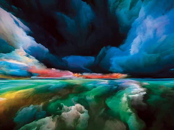 Cennetin Manzarası Color Dreams Serisi Dünya Hayal Gücü Şiir Sanat — Stok fotoğraf
