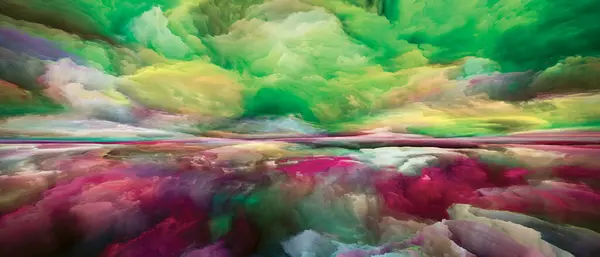 Vnitřní Krajina Série Color Dreams Vizuálně Atraktivní Pozadí Barev Textur — Stock fotografie