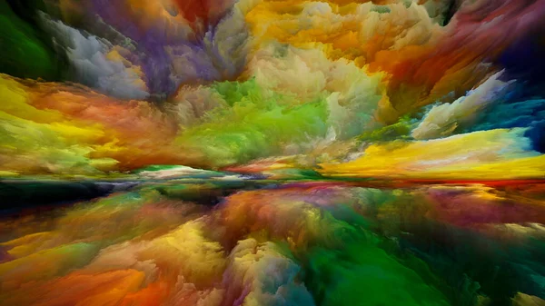 Paisaje Espectral Serie Sueños Color Arreglo Pintura Texturas Nubes Gradiente — Foto de Stock