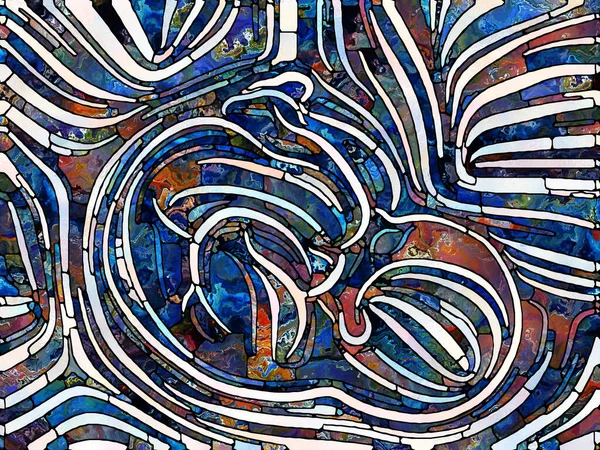 Сломанный Цвет Серия Unity Stained Glass Состав Узора Цветовых Текстурных — стоковое фото