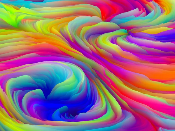 Kleur Storm Serie Illustratie Van Kleurrijke Golven Van Virtueel Schuim — Stockfoto