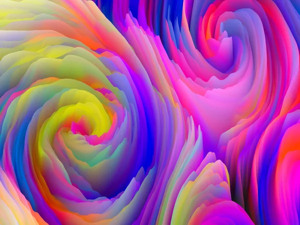 Serie Tormenta Color Representación Del Movimiento Espuma Colorida Virtual Para — Foto de Stock