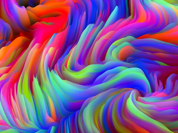 Tintas Retorcidas Serie Dimensional Wave Interplay Swirling Color Texture Inglés — Foto de Stock