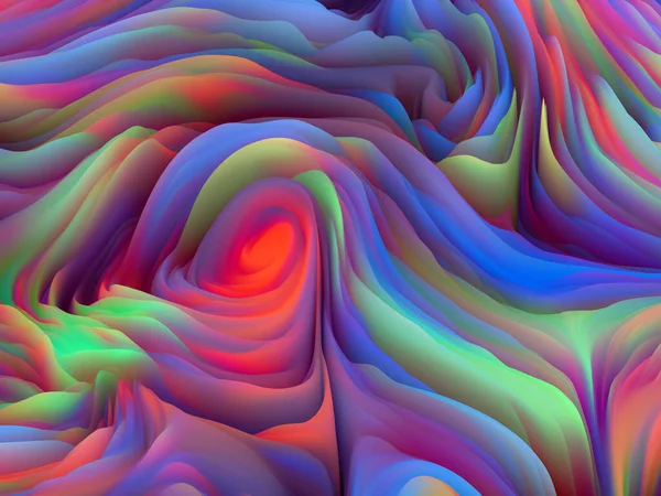Twisted Paint Série Dimensional Wave Abstraktní Design Vířící Barevné Textury — Stock fotografie