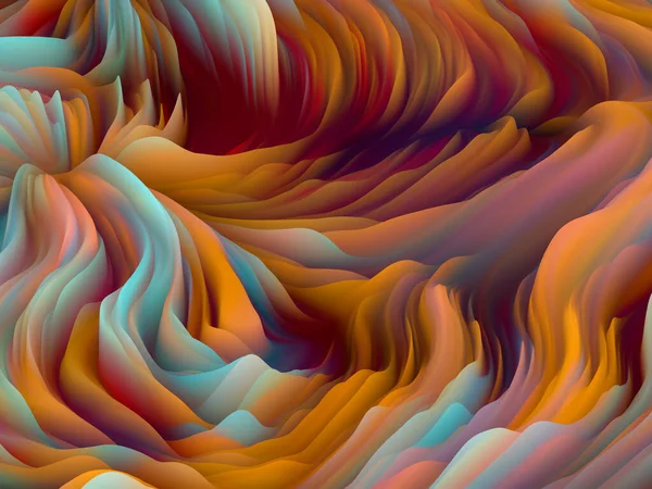 Pintura Retorcida Serie Dimensional Wave Diseño Abstracto Hecho Textura Color — Foto de Stock
